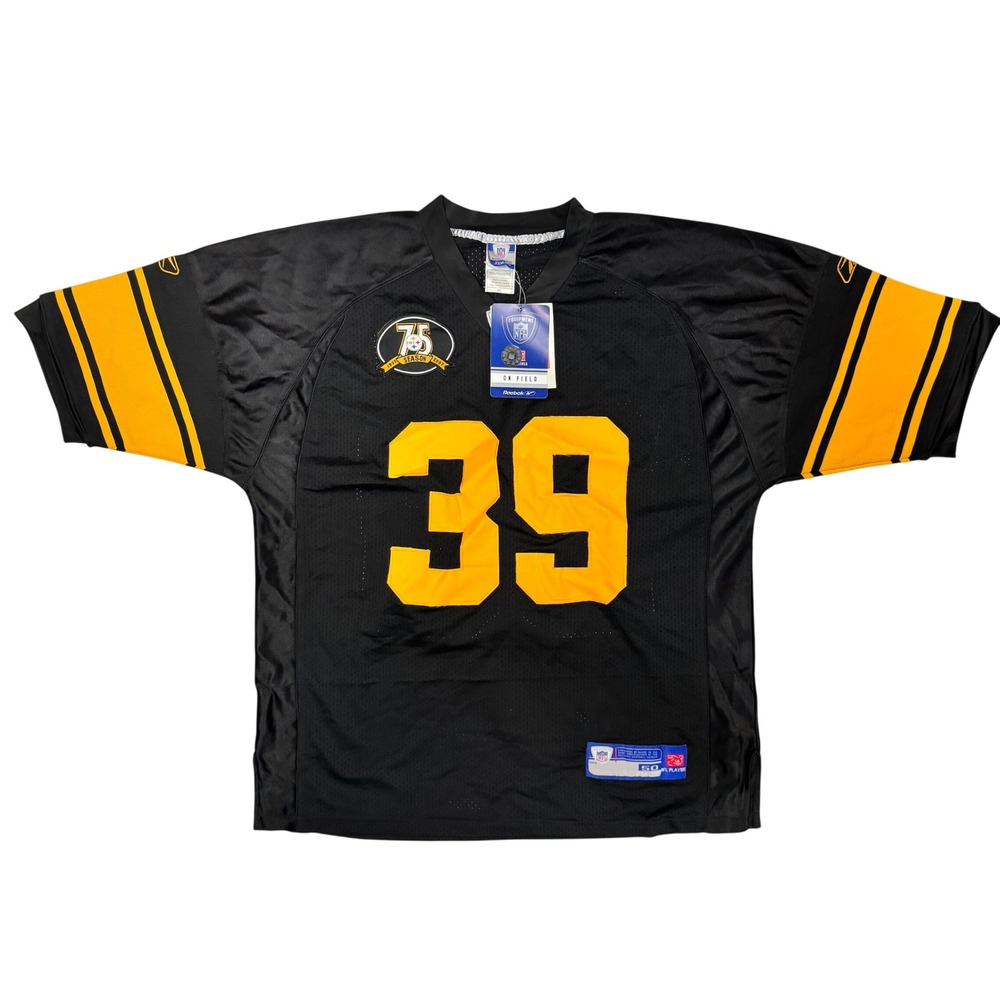 Reebok NFL Pittsburgh Steelers Willie Parker 39 75th Season Jersey Mens 50 NEW